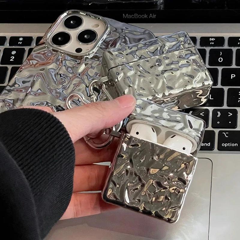 Silver Tinfoil AirPods Case