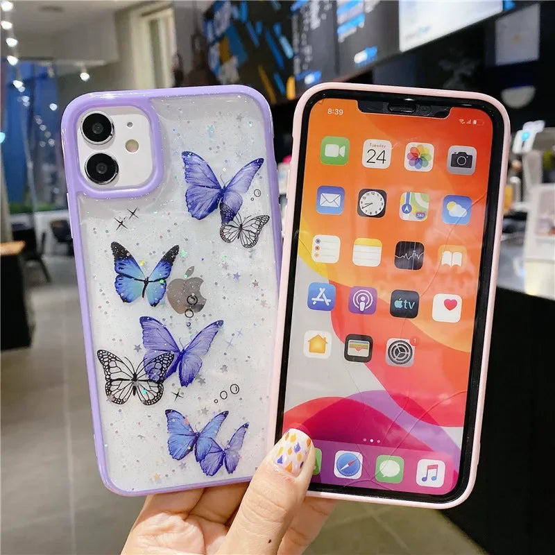 Glitter Butterfly Case