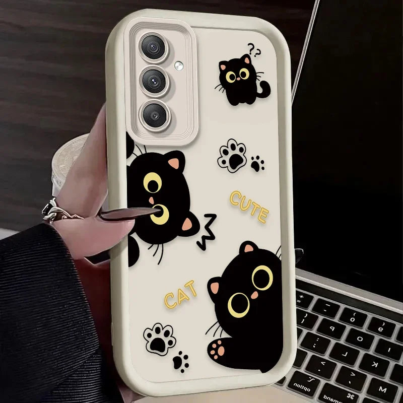 Lovely Cat Silicone Samsung Mobile Case