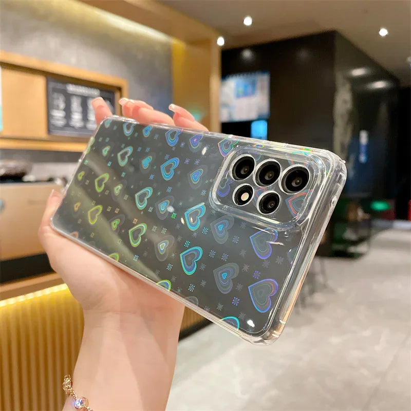 Holographic LoveHearts Samsung Case