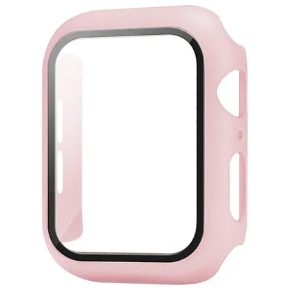 Tempered Glass & Case for Apple Watch Series