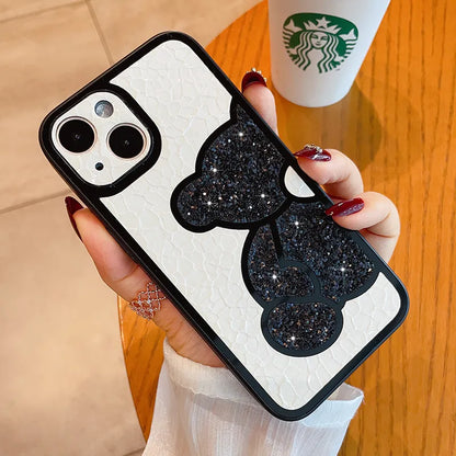 Cute Glitter Bear Case