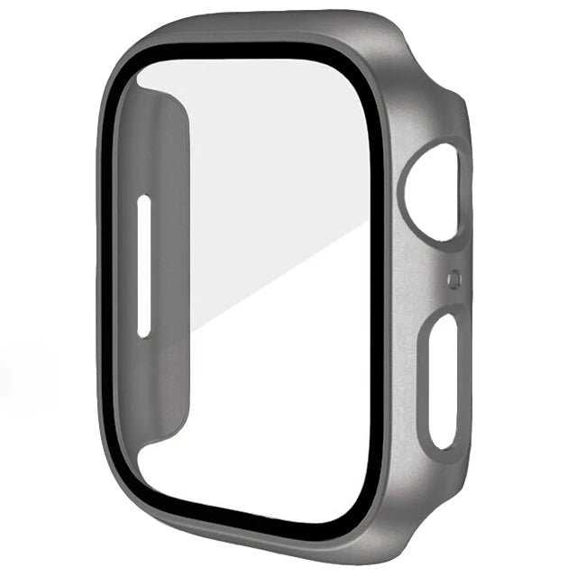 Gehärtetes Glas + PC-Stoßfängerabdeckung für Apple Watch