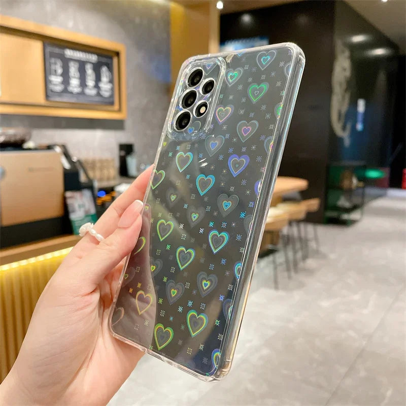 Holographic LoveHearts Samsung Case