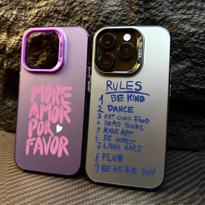 „More Amor Por Favor“ Design TPU Basic iPhone Hülle