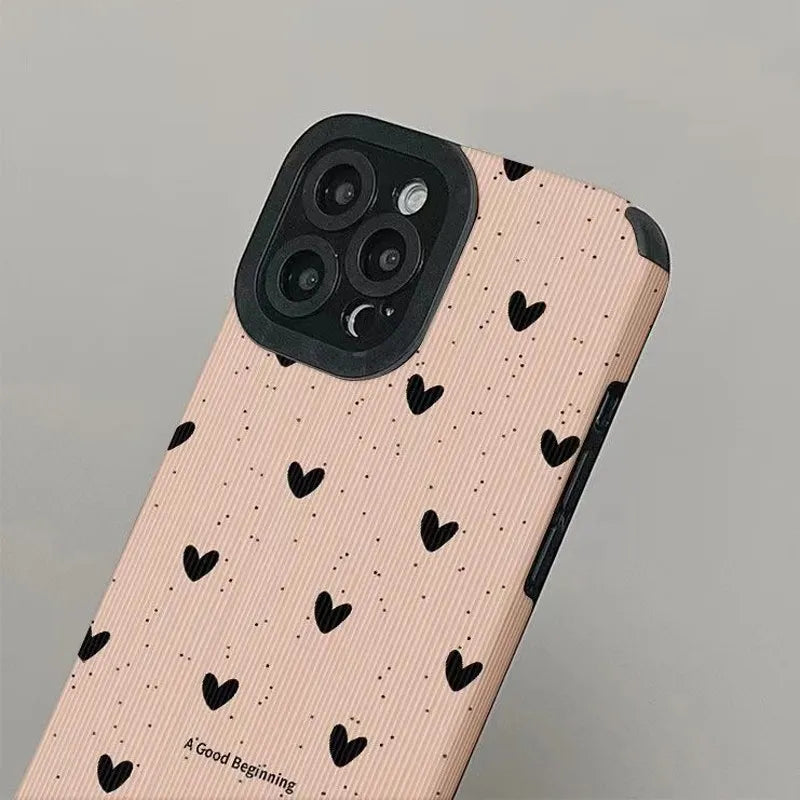 Cute Beige LoveHeart Case