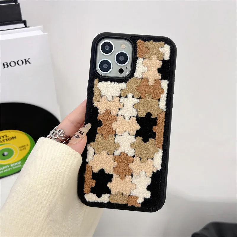 Puzzle-Handtuch-Stickerei-Etui