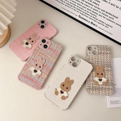 Bunny Weave Lattice Embroidered Case