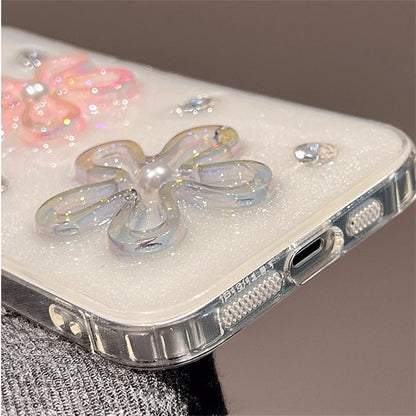 3D Flowers Rhinestone Case