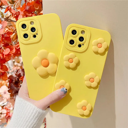 3D Cartoon Flower Case