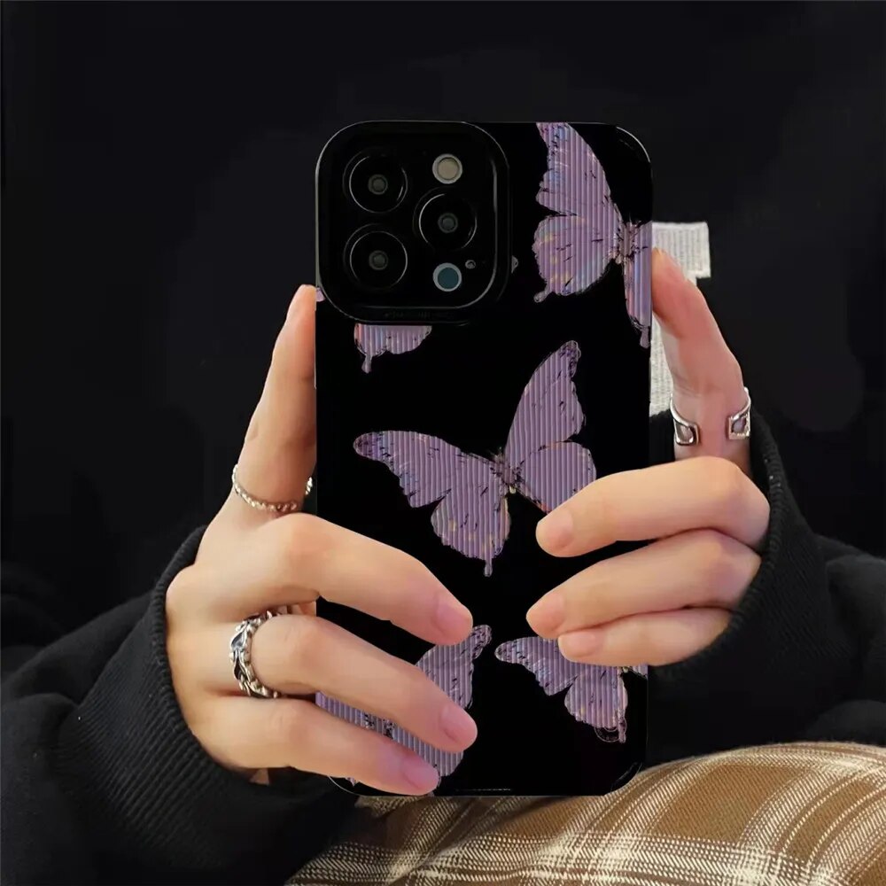 Purple Butterfly Pattern Case