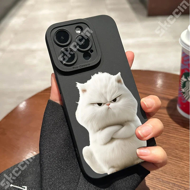 Shockproof Soft Silicone Bumper Cat iPhone Case