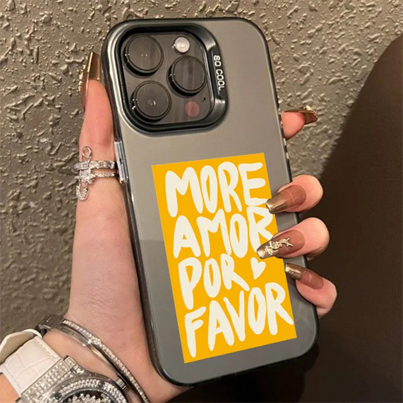 „More Amor Por Favor“ Design TPU Basic iPhone Hülle