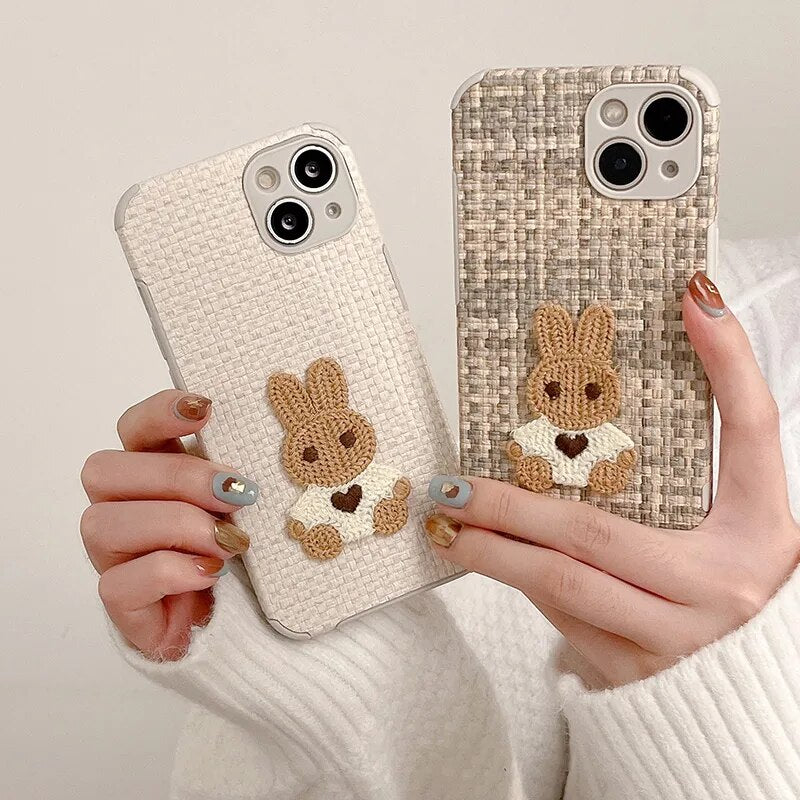 Bunny Weave Lattice Embroidered Case