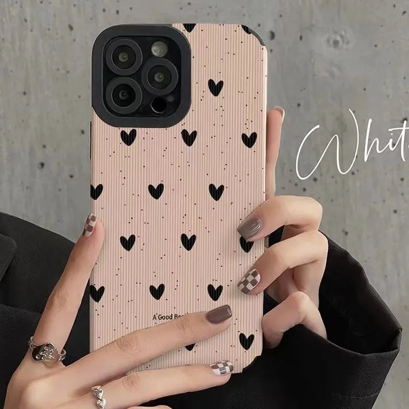 Cute Beige LoveHeart Case