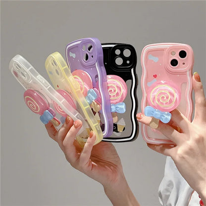 Cute Ice Cream Case + Lollipop Ring Holder