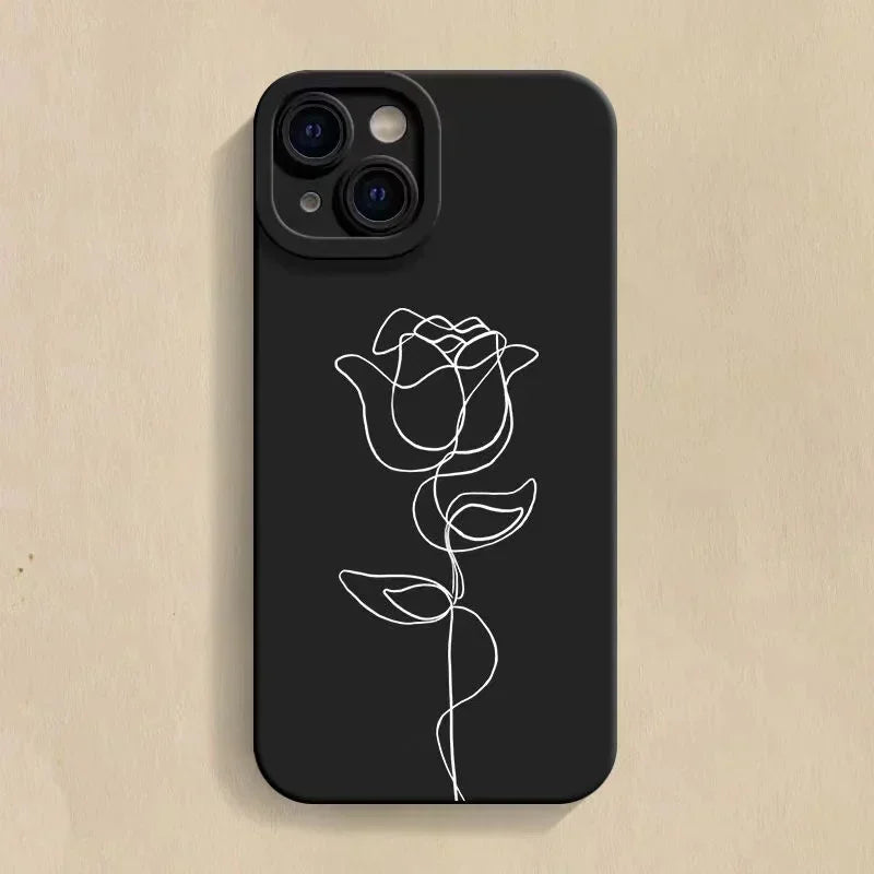 Hot Line Rose Silicone iPhone Case