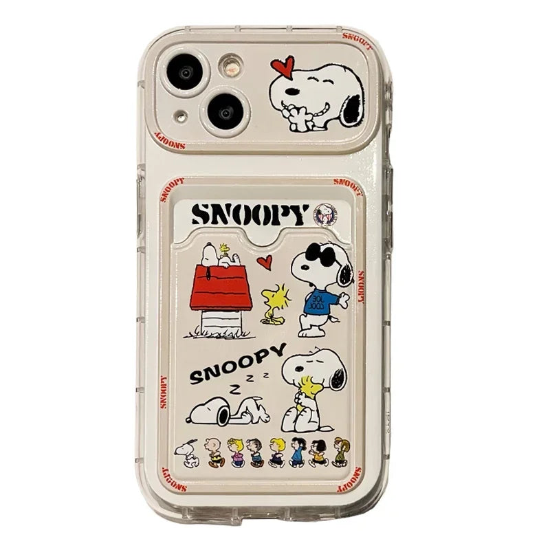 Peanut Snoopy Kartenhalter Tasche iPhone Fall