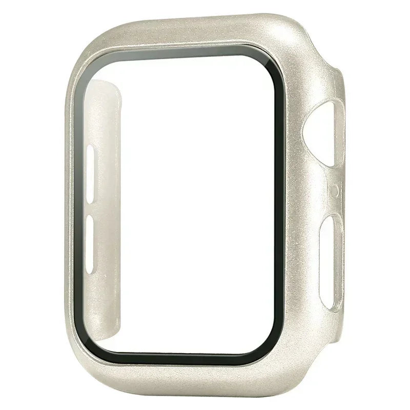 Tempered Glass & Case for Apple Watch Series