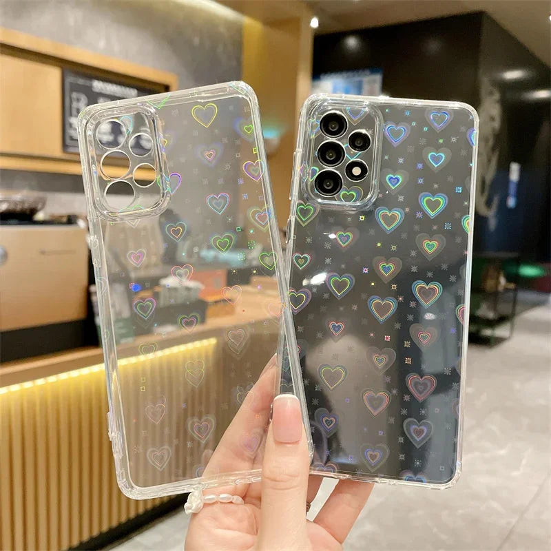 Holographic LoveHearts Samsung Case