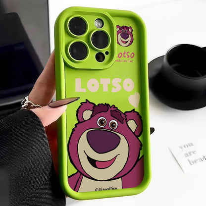 Lotso Bear Cartoon Plain Multistep TPU Soft iPhone Case