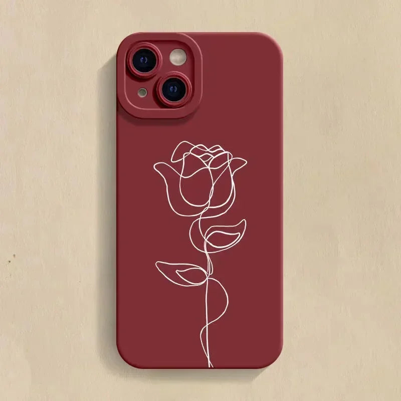 Hot Line Rose iPhone-Hülle aus Silikon