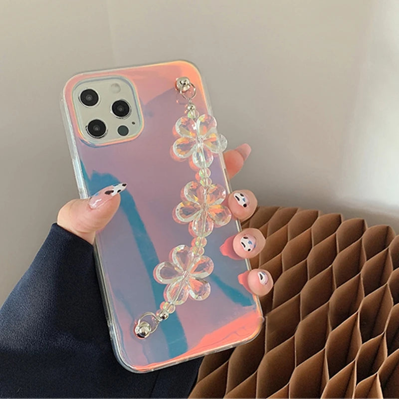 Holographic Case + 3D Flower Wrist