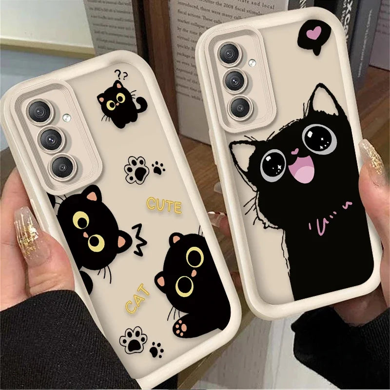 Lovely Cat Silicone Samsung Mobile Case