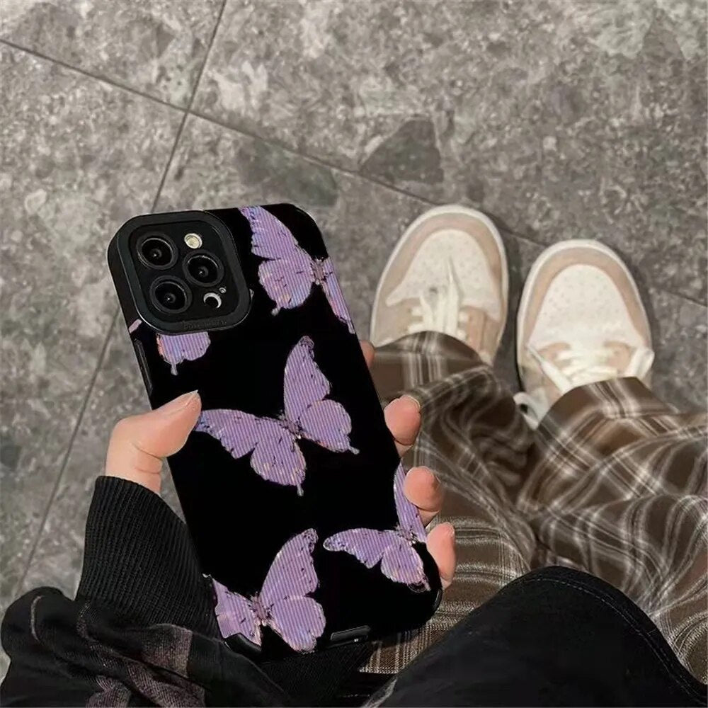 Purple Butterfly Pattern Case