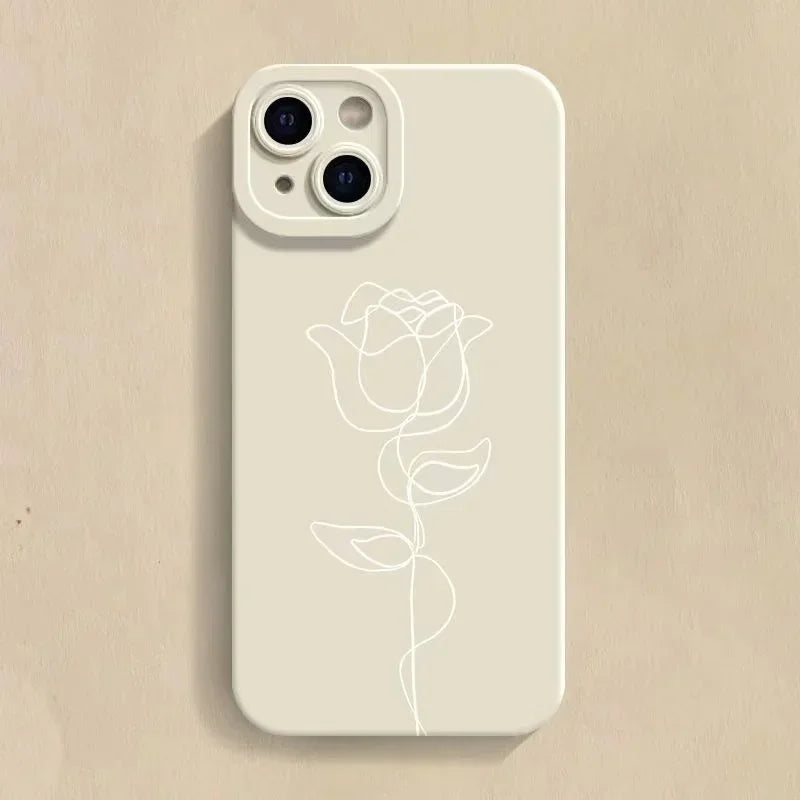 Hot Line Rose Silicone iPhone Case