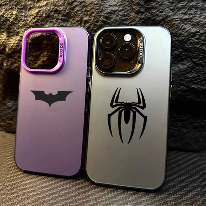 Bat Spider Pattern Matte Texture iPhone Case