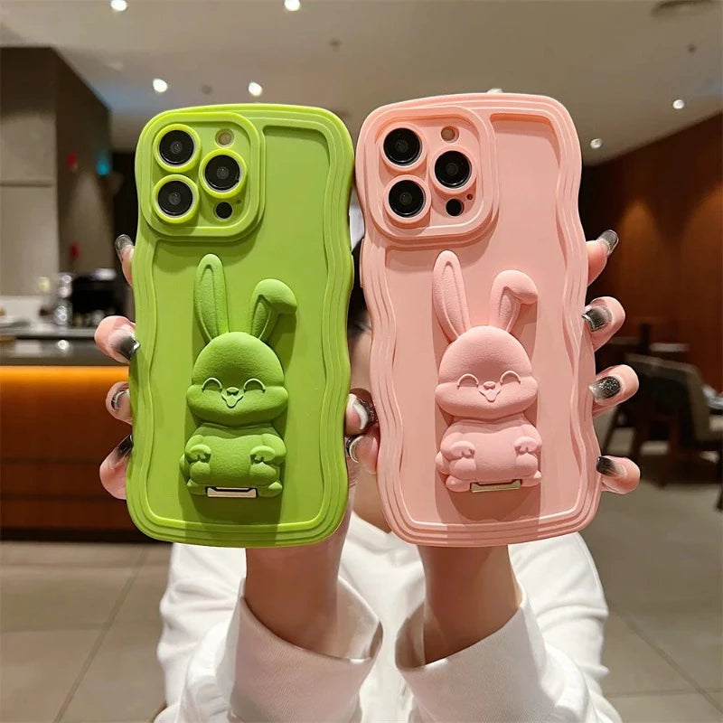 Cute Cartoon Rabbit Stand Holder Case