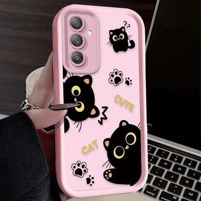 Lovely Cat Silicone Samsung Mobile Case