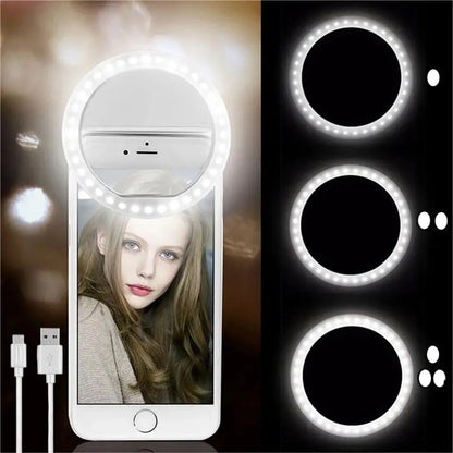 Tragbarer LED-Selfie-Ring