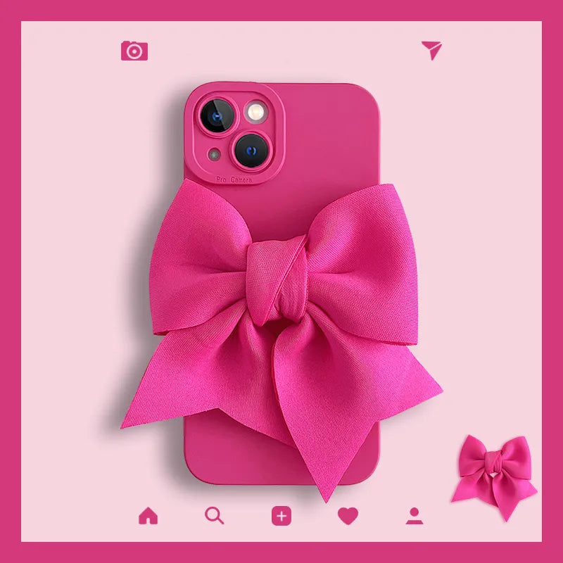 Pink 3D Bow tie Case