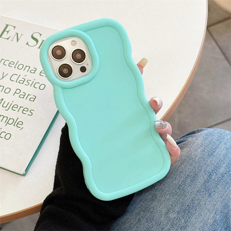 Wave Side Liquid Silicone iPhone Case