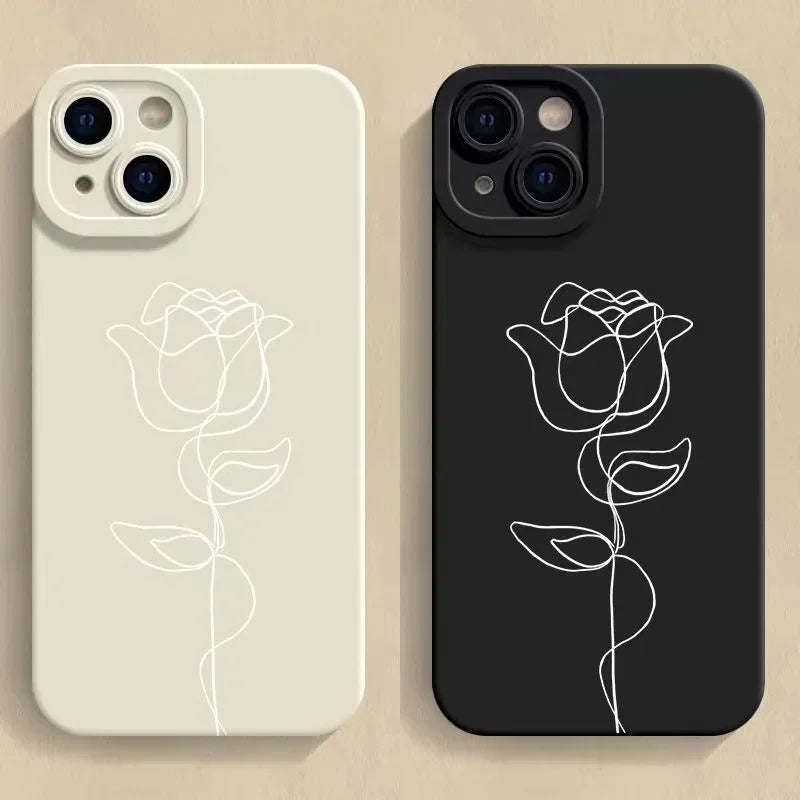 Hot Line Rose Silicone iPhone Case