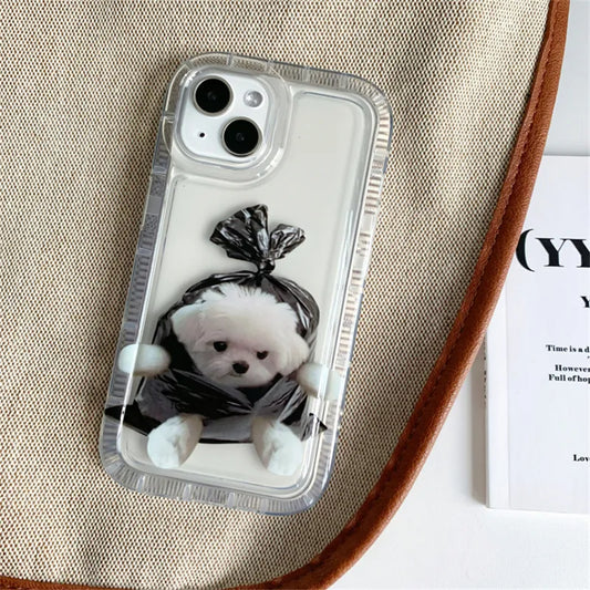 Funny Puppy Transparent Case