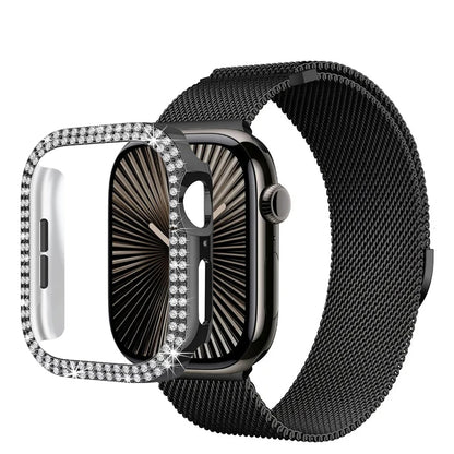 Diamantgehäuse und Mailänder Armband für iWatch-Armband