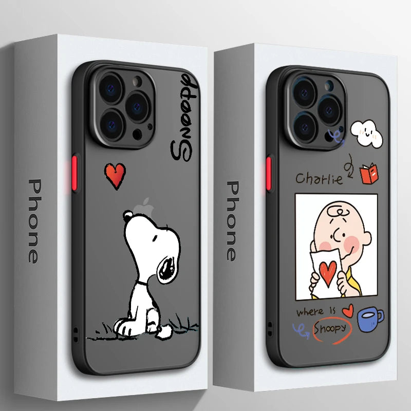 S-Snoopyes Frosted Translucent iPhone Case