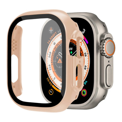 Shockproof PC Case with Tempered Glass for Apple Watch