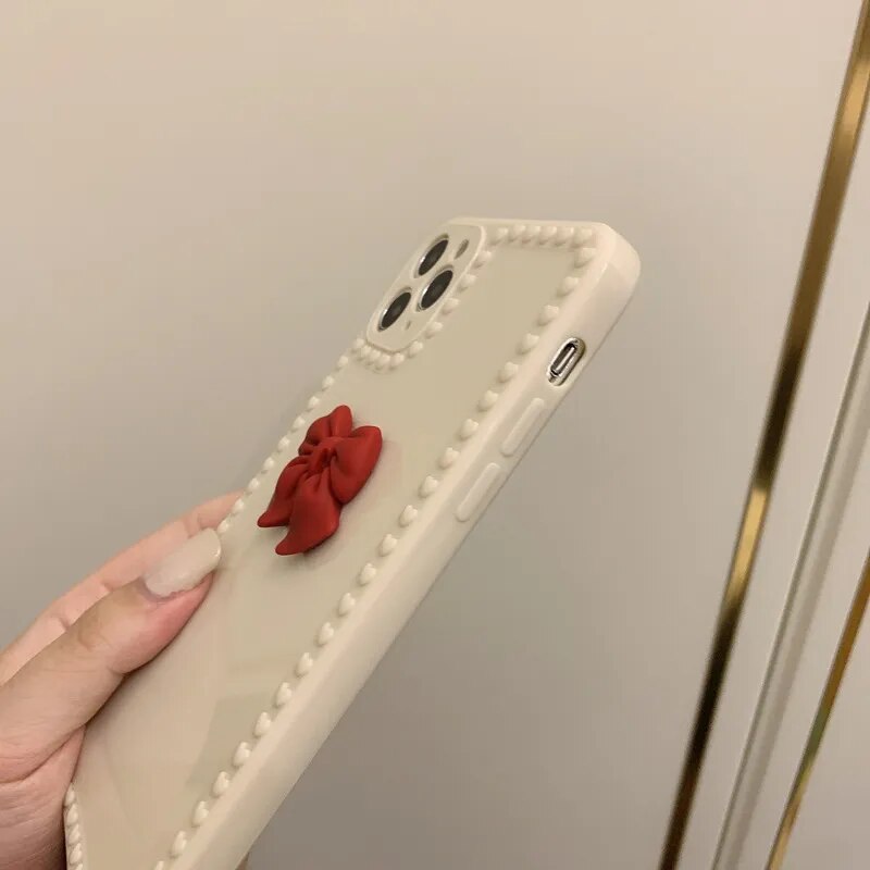 3D Red Bow Case