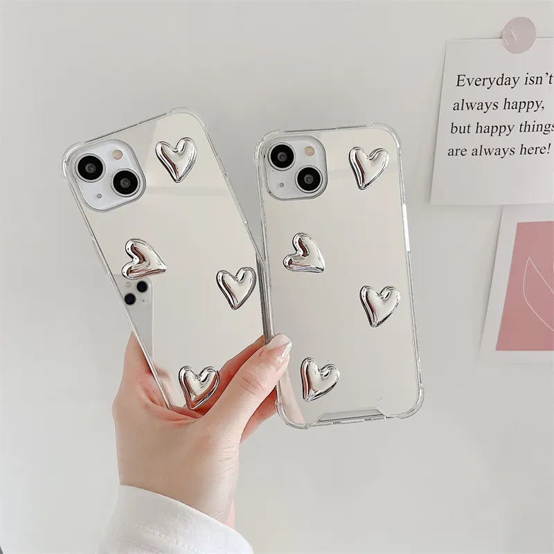 3D LoveHeart Mirror Case