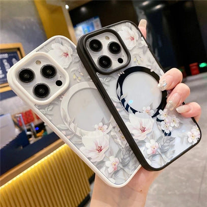 Clear Floral MagSafe Case