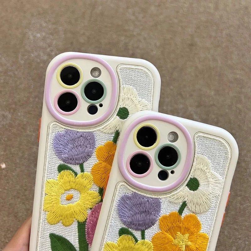 Stickerei-Blumen-Etui