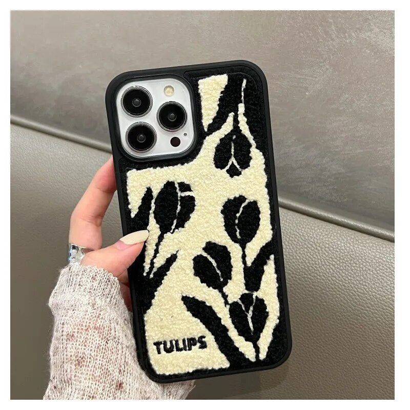 Tulips Towel Embroidery  Case