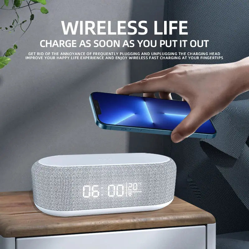 Multi-functional Wireless Charger with Lamp and Clock