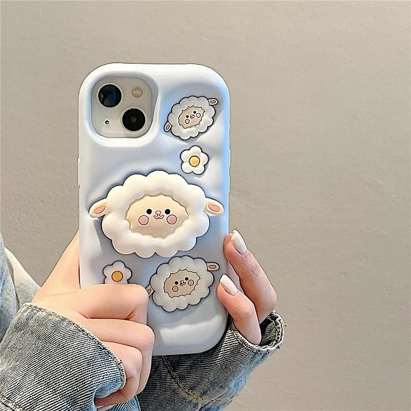 Cute Sheep Stand Holder Case