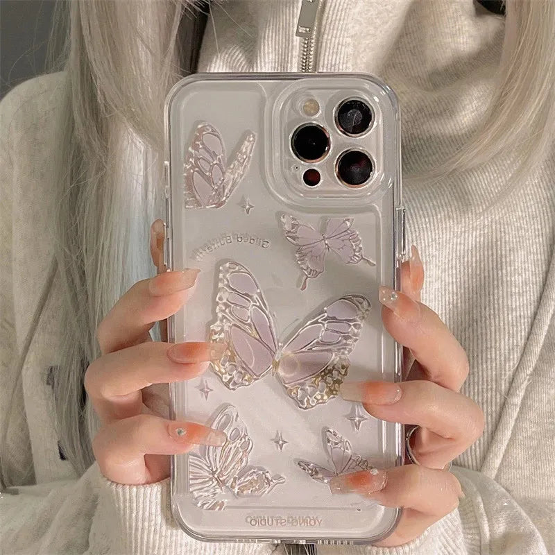 Clear Butterflies Case