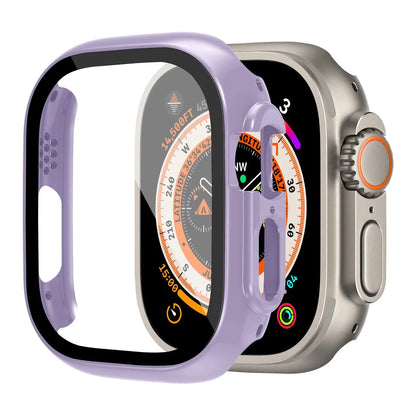 Shockproof PC Case with Tempered Glass for Apple Watch